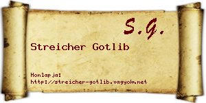 Streicher Gotlib névjegykártya